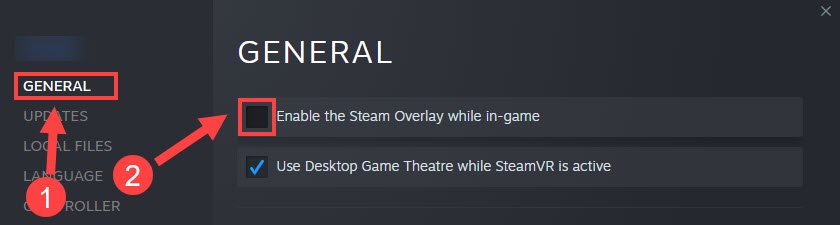 disable steam overlay