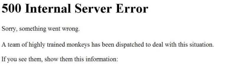 Youtube 500 Internal Server Error