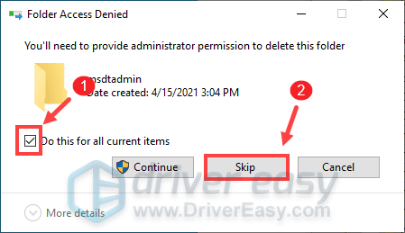 delete temporary files